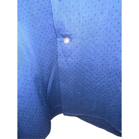 JOHN VARVATOS Shirt Mens XL Blue Long Sleeve Roll Up Button Down Cotton USA - Picture 3 of 8